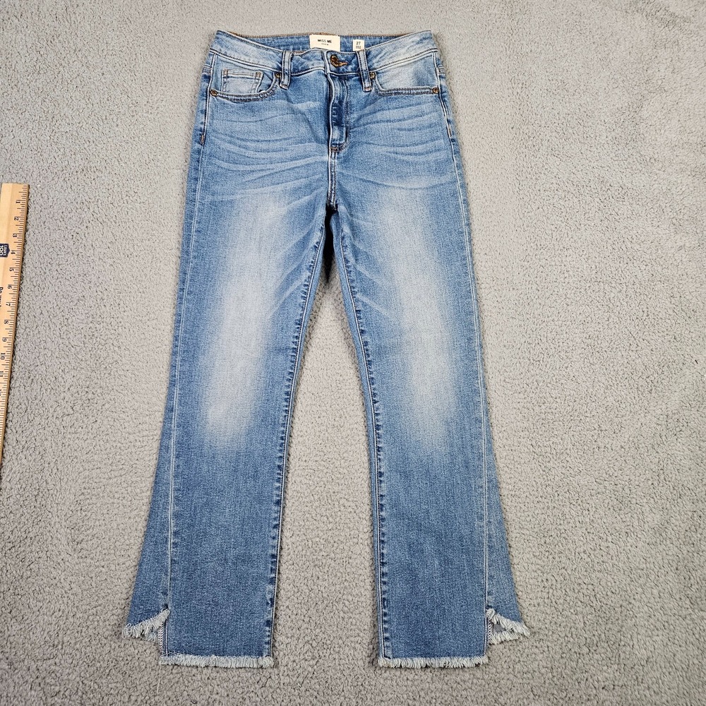 Miss Me Denim High-Rise Crop Boot Women's blue Casual Blue Jeans Size 27